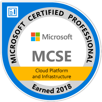 MCSE Cloud Platform and Infastructure